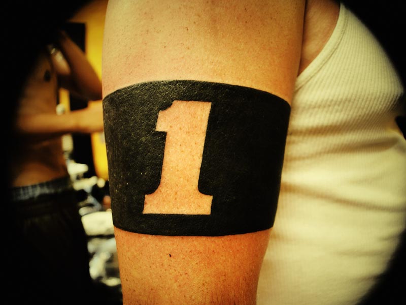 Number One Armband Style Tattoo