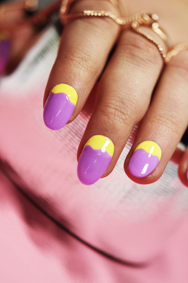 Pastel Pink And Yellow Nail Art Design