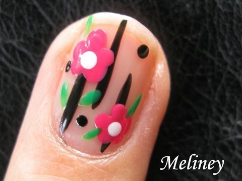 Pink Acrylic Flower For Short Nail Art With Video Tutorial