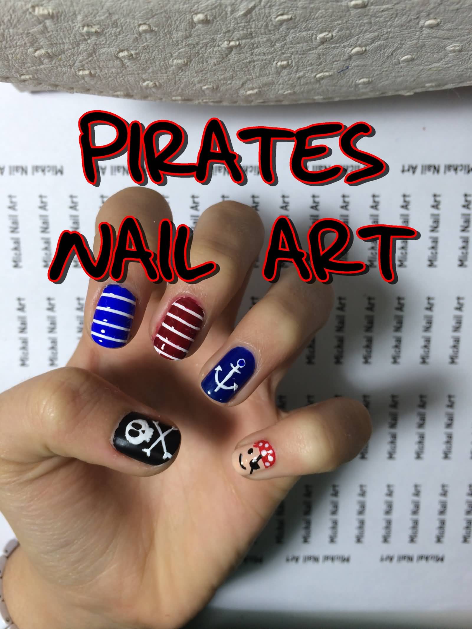 Pirates Nail Art With Tutorial Video
