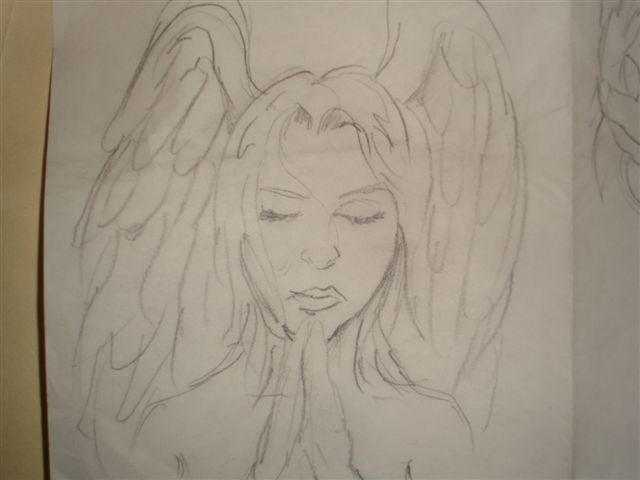 Praying Angel Tattoo Drawing By Chicanochop