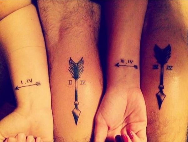 Roman Numbers With Arrows Friendship Tattoos