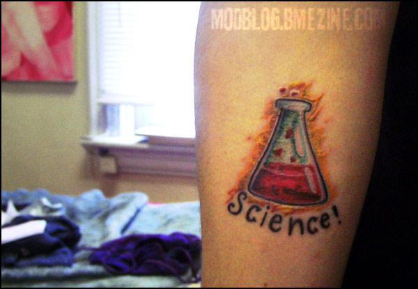Science Beaker Tattoo On Arm