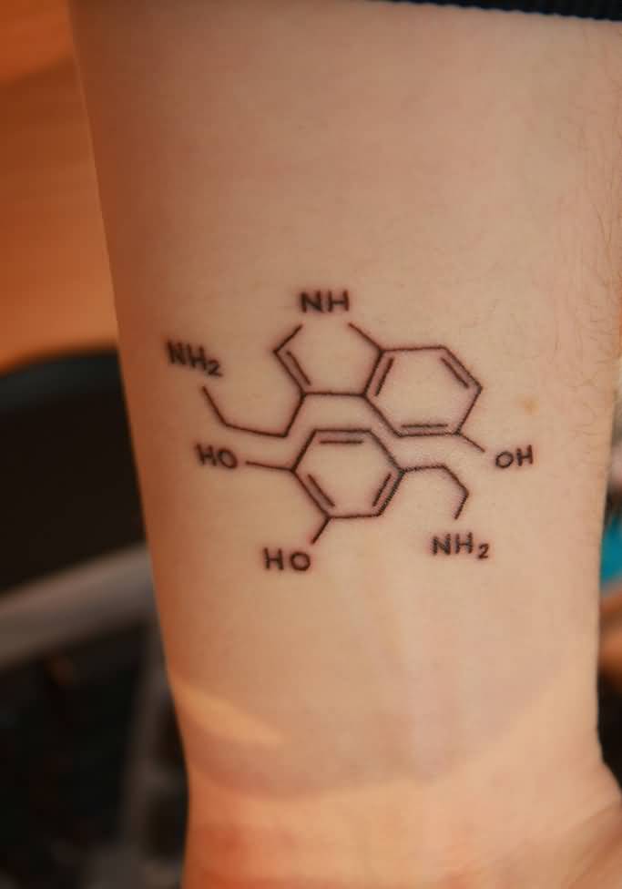Science Molecule Tattoo On Wrist