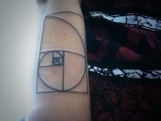Simple Fibonacci Spiral Tattoo By Kidd