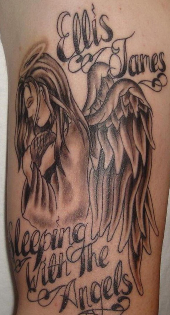 Sleeping With The Angel Remembrance Tattoo