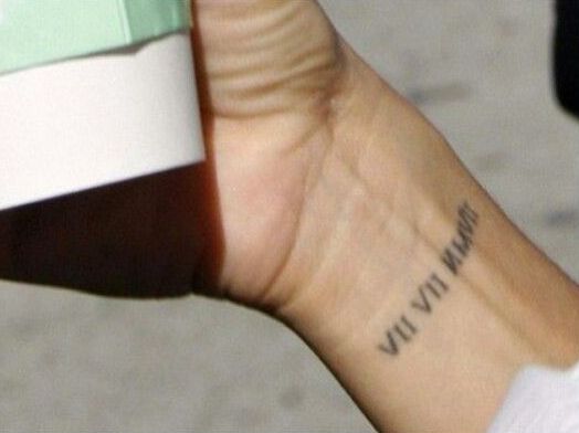 Small Roman Number Tattoo On Wrist