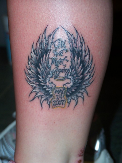 Small Wings Remembrance Tattoo