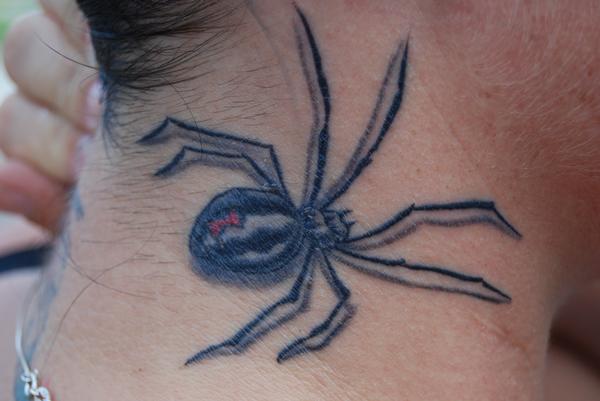Spider Black Widow Tattoo For Girls