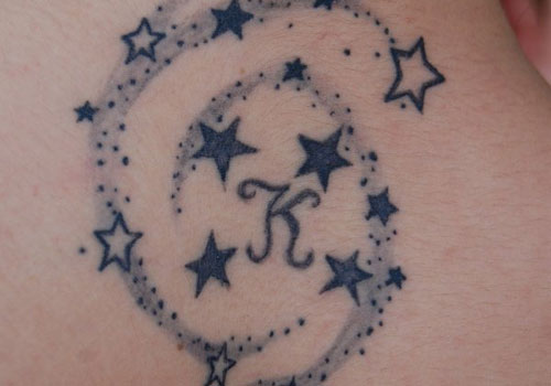 Stars Spiral Tattoo