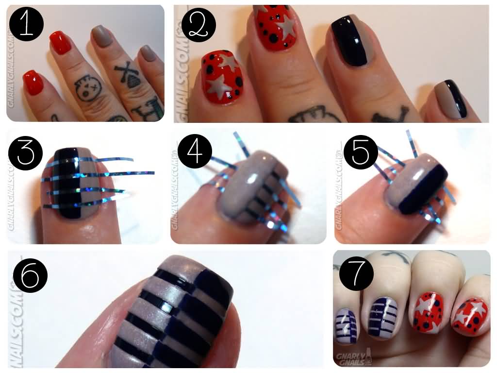 Striping Tape Nail Art Tutorial Picture