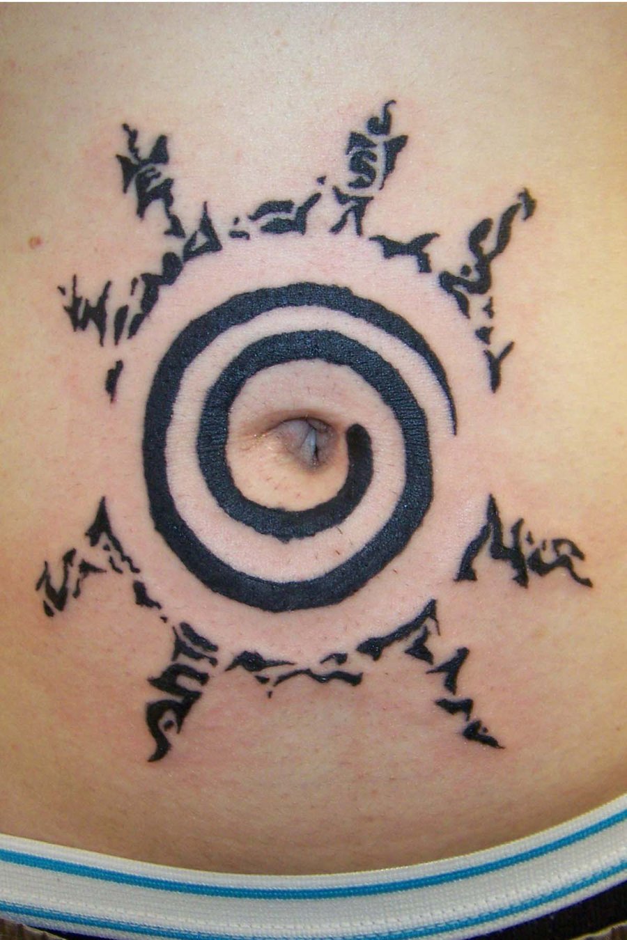 Sun Spiral Tattoo On Belly By Zelo75