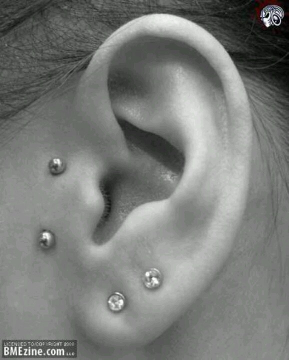Surface Ear Piercing With Surface Barbell