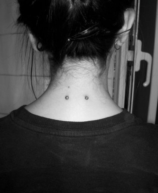 Surface Neck Piercing Picture For Girls