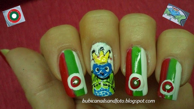 Tajikistan Flag Nail Art