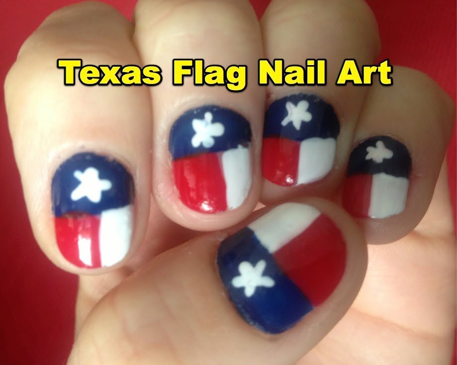 Texas Flag Nail Art - wide 5