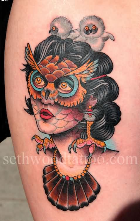 Traditional Western Women Tattoo