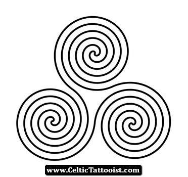 Triple Celtic Spiral Tattoo Design