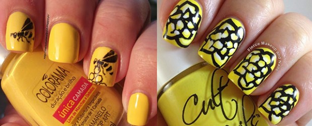 Two Beautiful Yellow Nail Art