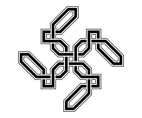 Unique Hindu Swastika Inspired From Endless Knot Tattoo Design