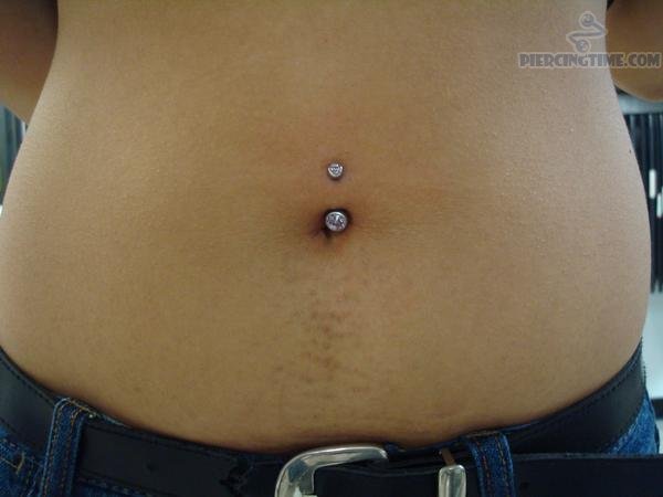 Vertical Surface Navel Piercing Picture