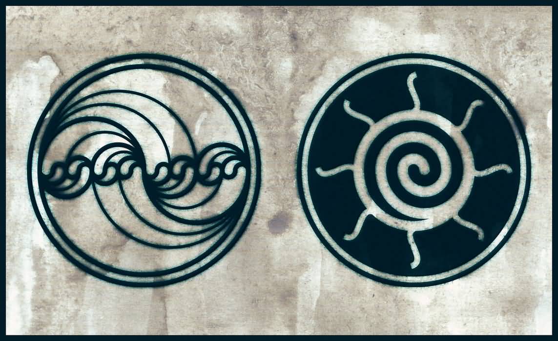 Water Fractal Sun Spiral Tattoo By Poietix
