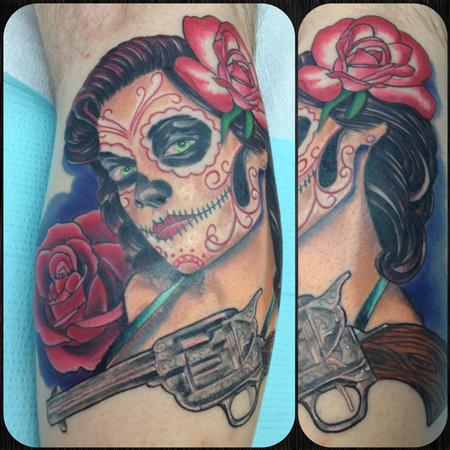 Western Day Of The Dead Girl Tattoo By Jason A Leigh