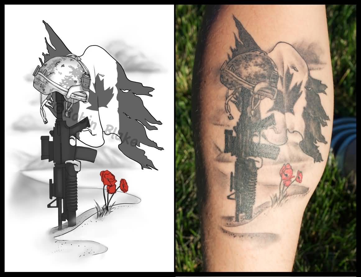 Wonderful Army Remembrance Tattoo By RBlakeArt