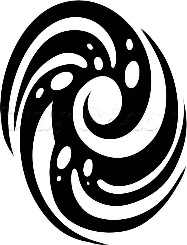 Wonderful Black Spiral Tattoo Design
