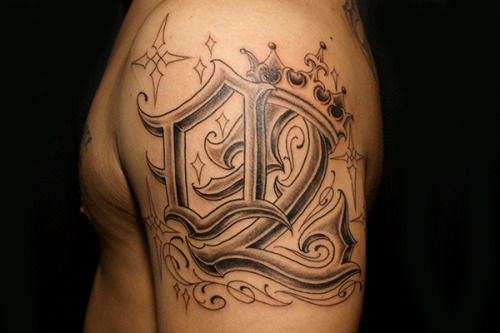 Wonderful King Number Tattoo On Left Shoulder For Men