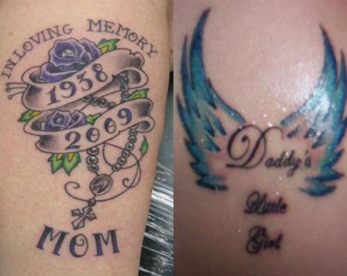 Wonderful Mom And Dad Remembrance Tattoo
