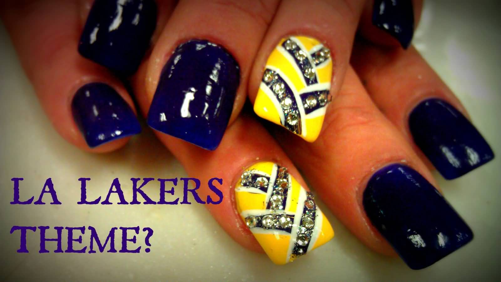 Yellow And Blue Nail Art With Tutorial Video