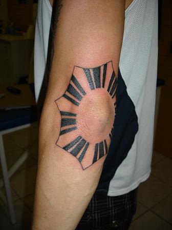 Tribal Sun Tattoo by Clinton Osborne of Eternal Tattoo at Shepparton, Australia