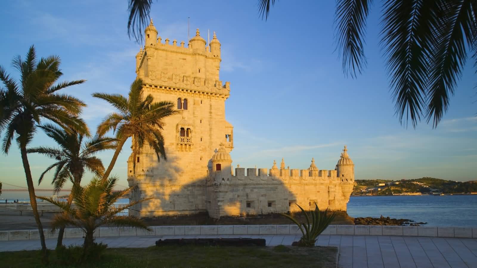 Adorable Belem Tower View During Sunset