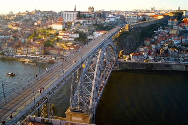 Aerial View Of Dom Luis Bridge
