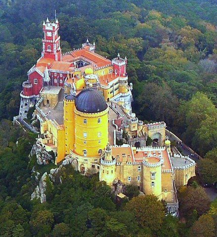 Aerial View Of Pena Palace