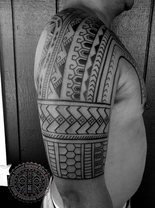 Amazing Filipino Tattoo On Man Right Half Sleeve