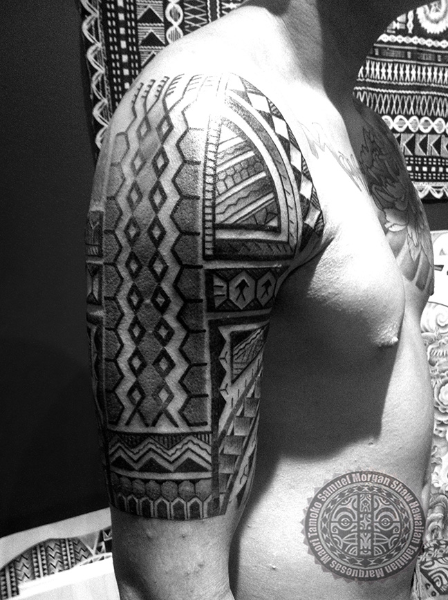 Awesome Filipino Tattoo On Right Half Sleeve
