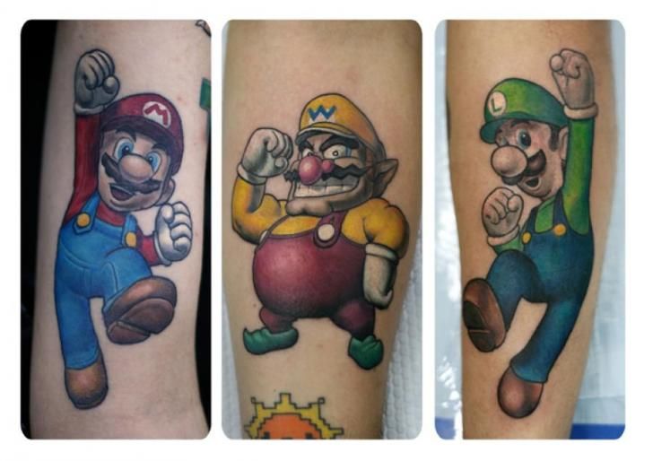 Awesome Mario Bros Tattoo By Darwin Enriquez