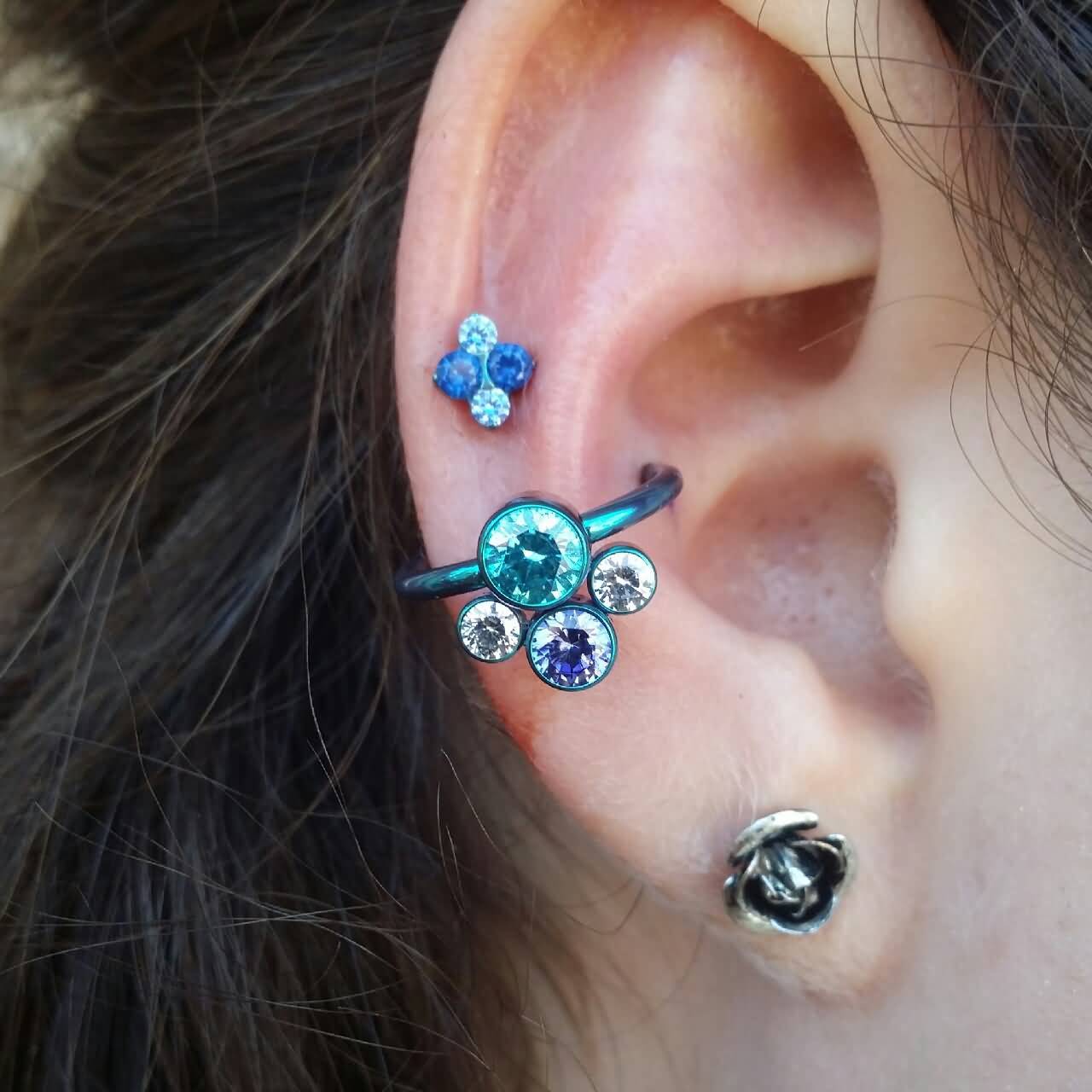Awesome Outer Conch Piercing