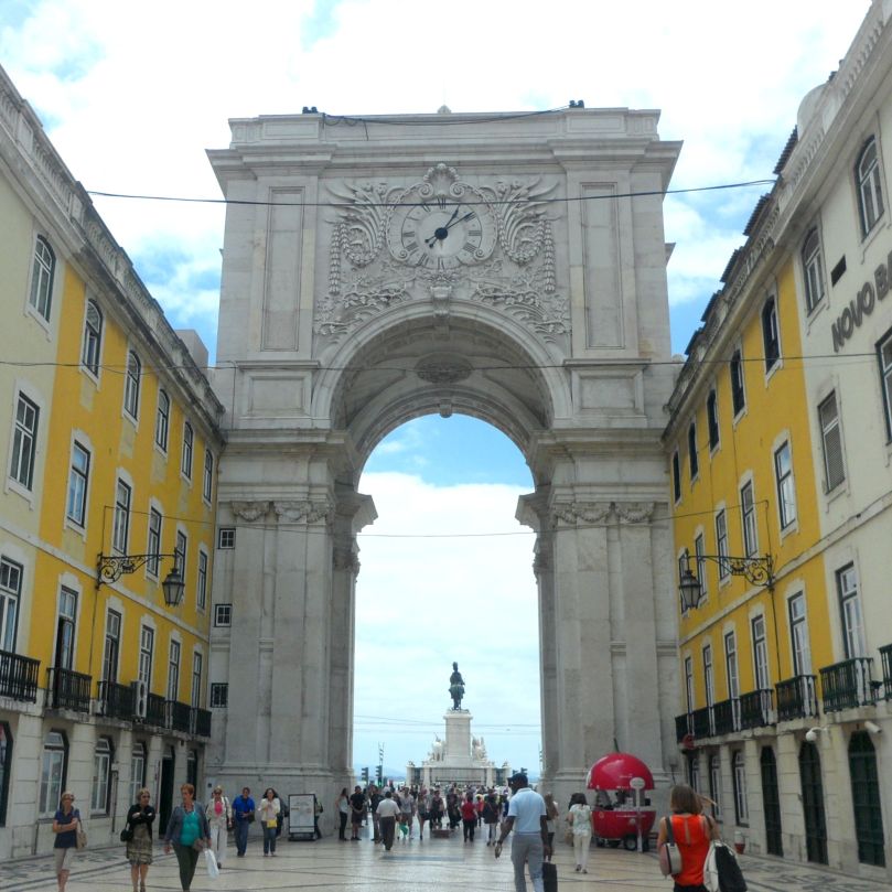 Back Side View Of Rua Augusta Arch Street
