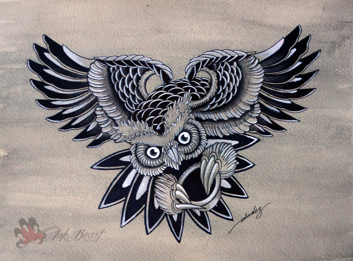 Beast Inkbizt Owl Filipino Tattoo Design