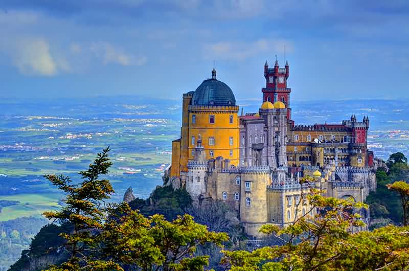 Beautiful Castle Pena Palace In Portugal