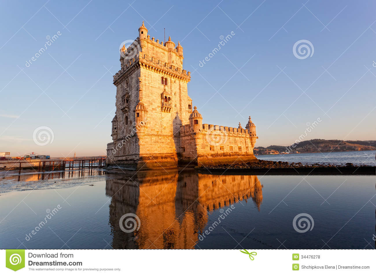 Belem Tower On A Sunset