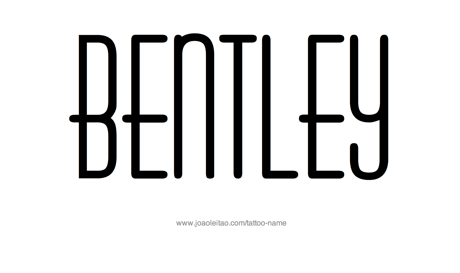Bentley Name Tattoo Stencil