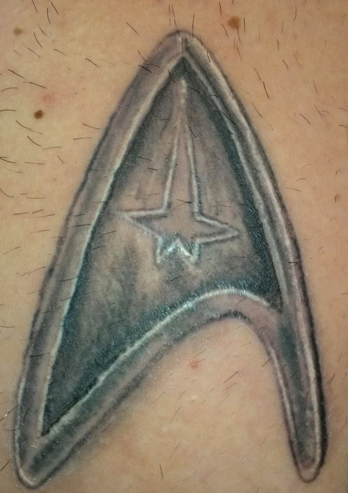 Black Simple Star Trek Tattoo