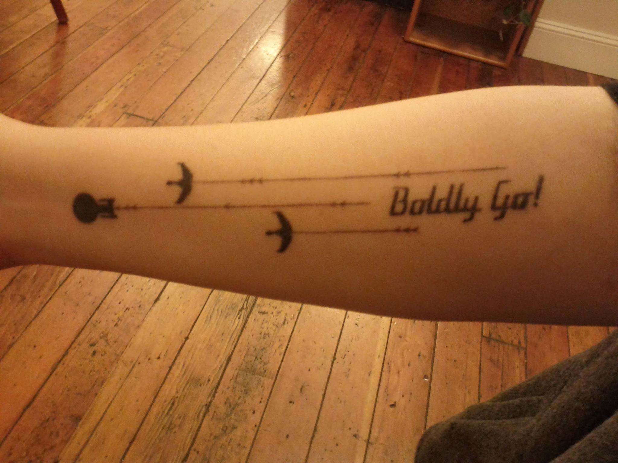 Boldly Go Star Trek Tattoo On Forearm