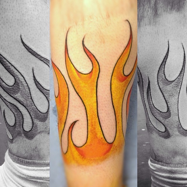 Burning Flames Tattoos