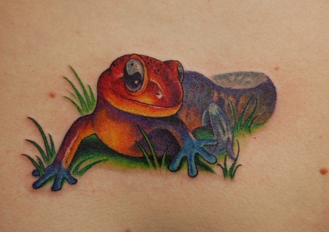 Cartoon Salamander Tattoo