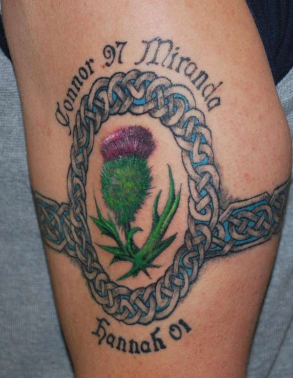 Celtic Knot Scottish Flower Tattoo